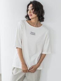 la.f…(Lsize)/ラ エフ エルサイズ la.f…(Lsize) 【大きいサイズ】【biyori】刺繍ロゴTシャツ≪洗濯機で洗える≫/508450903