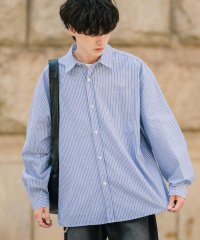 Rocky Monroe/ロッキーモンロー Rocky Monroe カジュアルシャツ 長袖 メンズ チェック ストライプ 無地 TCブロード 白シャツ オーバーサイズ リラックス レギ/508451238