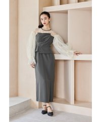 niana/ニアナ niana フラワーパターンドレープビスチェドレス 結婚式 成人式 二次会 同窓会 入学式 卒業式 パーティードレス オケージョンドレス お呼ばれワンピ/508451333