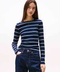 TOMMY HILFIGER/トミー ヒルフィガー TOMMY HILFIGER スリムエッセンシャルロングスリーブリブTシャツ/508451486