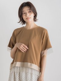 Droite Lautreamont/ドロワット ロートレアモン Droite lautreamont 【WEB限定】グログランボーダー切替えプルオーバー≪手洗い可能≫/508451959