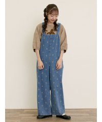 Samansa Mos2/サマンサ モスモス Samansa Mos2 刺繍デニム/ヒッコリーサロペットパンツ/508452337
