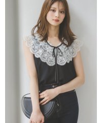 SNIDEL/エンブロイダリーレースカラーブラウス/508452403