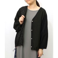 ScoLar/スカラー ScoLar 花束プリント 異素材切替カーディガン/508452608