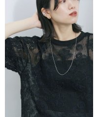 Samansa Mos2 blue/サマンサモスモス ブルー Samansa Mos2 blue チュールフラワーコードTシャツ/508452809