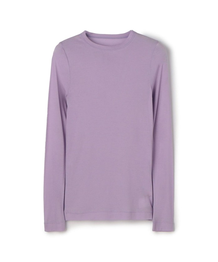 MACPHEE◆シアージャージークルーネックプルオーバー/長袖Tシャツ/S/コットン/BLU/12033103003 シアージャージー クルーネックプルオーバー（Tシャツ