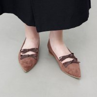 Launa lea/ラウナレア Launa lea 【25SS新色】ダブルリボンポインテッドトゥフラットパンプス(0572)/506922358