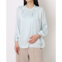12Twelve Agenda/トゥエルブアジェンダ 12Twelve Agenda ヴィンテージサテンアシメスタンドデザイン釦ブラウス/507255536