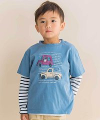 Noeil aime BeBe/車プリント天竺半袖Tシャツ＋ボーダー柄長袖Tシャツセット(80~130cm)/508418986