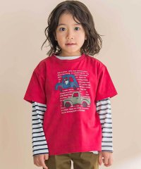Noeil aime BeBe/車プリント天竺半袖Tシャツ＋ボーダー柄長袖Tシャツセット(80~130cm)/508418986