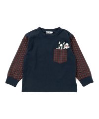 Noeil aime BeBe/チェック袖切り替え天竺長袖Tシャツ(80~130cm)/508418993