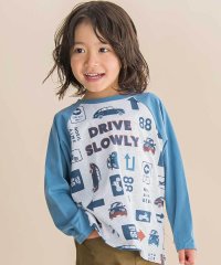 Noeil aime BeBe/車総柄配色天竺ラグラン長袖Tシャツ(80~130cm)/508418994