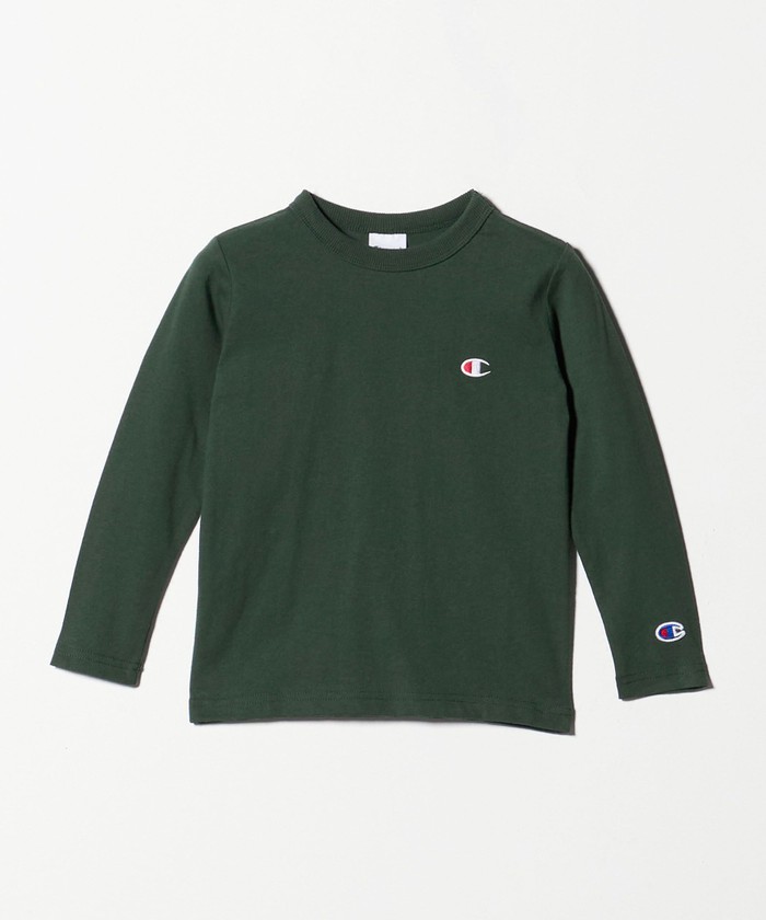 ロンスプ　ローレグ　グリーン　M ML L Champion＞ロングスリーブ Tシャツ / キッズ 110cm－130cm