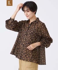 エヴェックス バイ クリツィア　Lサイズ/【L】【接触冷感】【マシンウォッシャブル】パンサープリントペプラムシャツ/508443447
