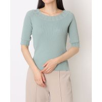 12Twelve Agenda/トゥエルブアジェンダ 12Twelve Agenda 前後2wayスカラネック5分袖リブニットプルオーバー/508451458