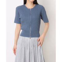 12Twelve Agenda/トゥエルブアジェンダ 12Twelve Agenda ダブルZIPワイドリブ5分袖ニットプルオーバー/508451459