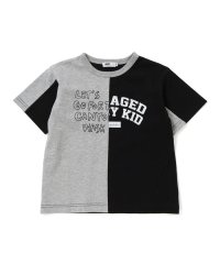 WASK/バイカラー切り替えロゴプリントビッグ半袖Tシャツ(100~160cm)/508453365