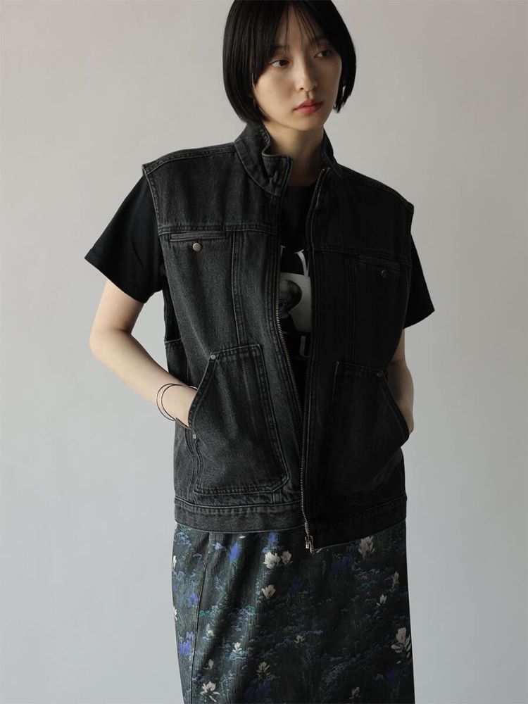 新品　ヤマダヤ　フード付きなベスト セットアイテム】裏毛フーディベスト＋ロングTシャツ