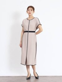 FENNEL/フェンネル FENNEL ベルト付き配色パイピングワンピース/508453413