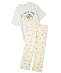 GELATO PIQUE HOMME/【ONLINE限定】【HOMME】sleeping cat ワンポイントTシャツ＆総柄ロングパンツセット/508454480