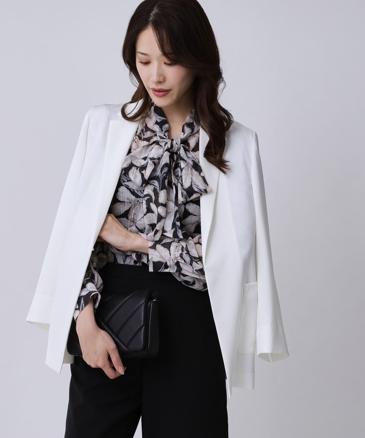 ◆クードシャンス◆【美品】フォーマル対応スーツ(34)5号～7号/入学式/シルバー/水色 新品 COUP DE CHANCE クードシャンス スカートスーツ 40