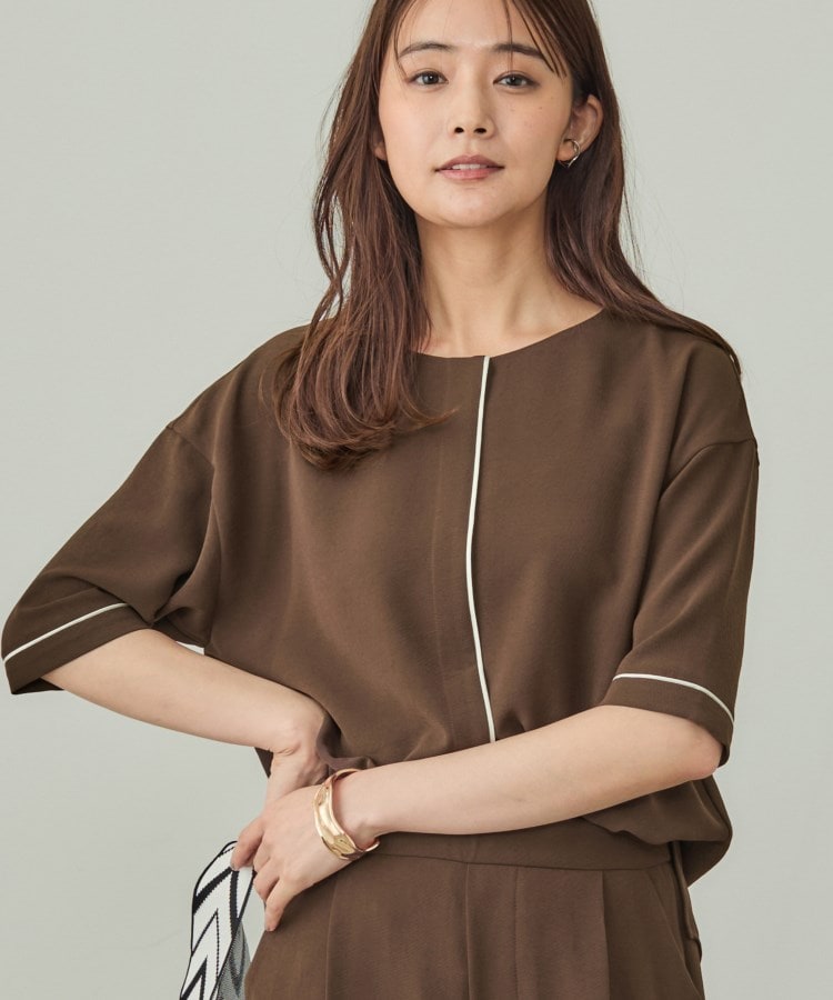 INDIVI / インディヴィ 【洗える】ガーゼブラウス 日本製／SETUP可能】ガーゼ素材ブラウス（シャツ・ブラウス