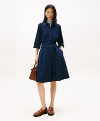 TOMMY HILFIGER/トミー ヒルフィガー TOMMY HILFIGER フロントボタン3/4ショートスリーブポロワンピース/508455471