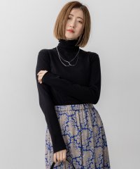 NIJYUSANKU（LARGE SIZE）/【洗える】スムージーコットン タートルネック ニット/508456155