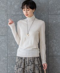NIJYUSANKU（LARGE SIZE）/【洗える】スムージーコットン タートルネック ニット/508456155