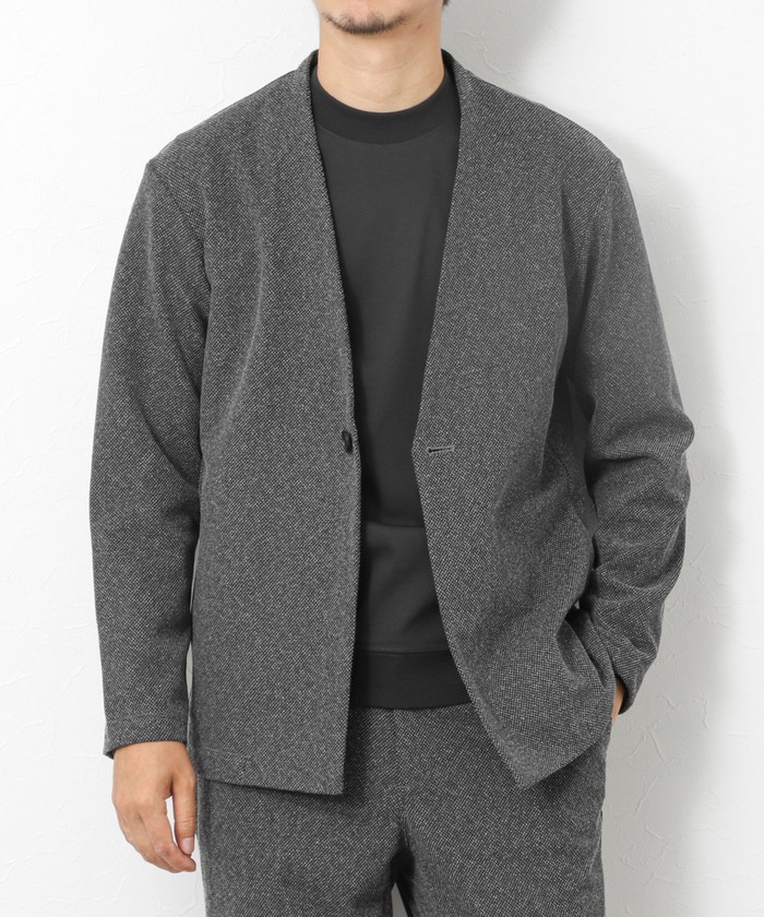 【美品】BLINK 日本製 2024AW ピグメント スウェット カーディガン ビジカジ/セットアップ対応》【尾州】先染めウォッシャブルノー