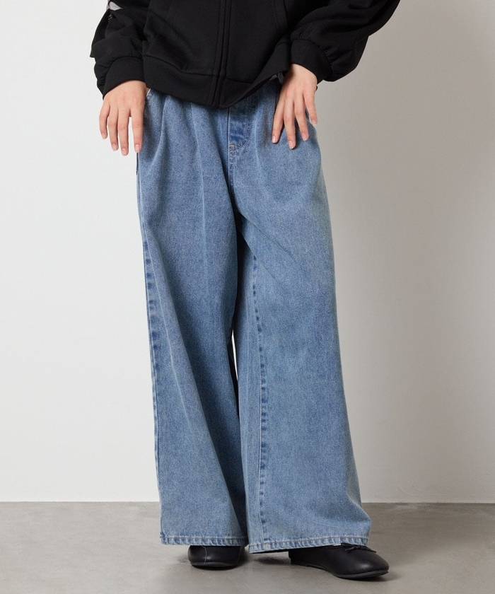 Dime デニムワイドパンツ Dime Baggy Denim Pants / BLACK WASHED (ダイム デニムパンツ