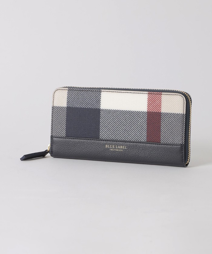 Burberry bluelabel チェック柄 長財布 希少✨BURBERRY BLUE LABEL 長財布 チェック柄 Wフォック