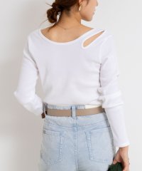 Rie Miller/ウォッシャブルリブカットアウト2WAYロンT/508453891