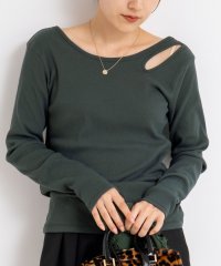 Rie Miller/ウォッシャブルリブカットアウト2WAYロンT/508453891
