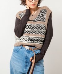 Rie Miller/ノルディック柄2WAYベスト/508455083