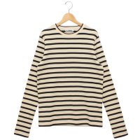 Jil Sander/ジルサンダー Jil Sander Tシャツ カットソー ジルサンダープラス バックロゴ 長袖 ホワイト ブラック レディース JIL SANDER J40NH/508456004