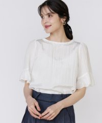 Maglie le cassetto/マーリエ ル カセット Maglie le cassetto シャドーストライプレースブラウス/508456512