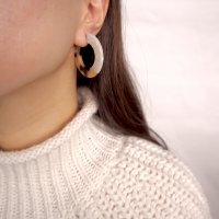 seasukii/シースキー seasukii シースキー seasukii セルロイドフープピアス（べっこうxホワイト）/508456698