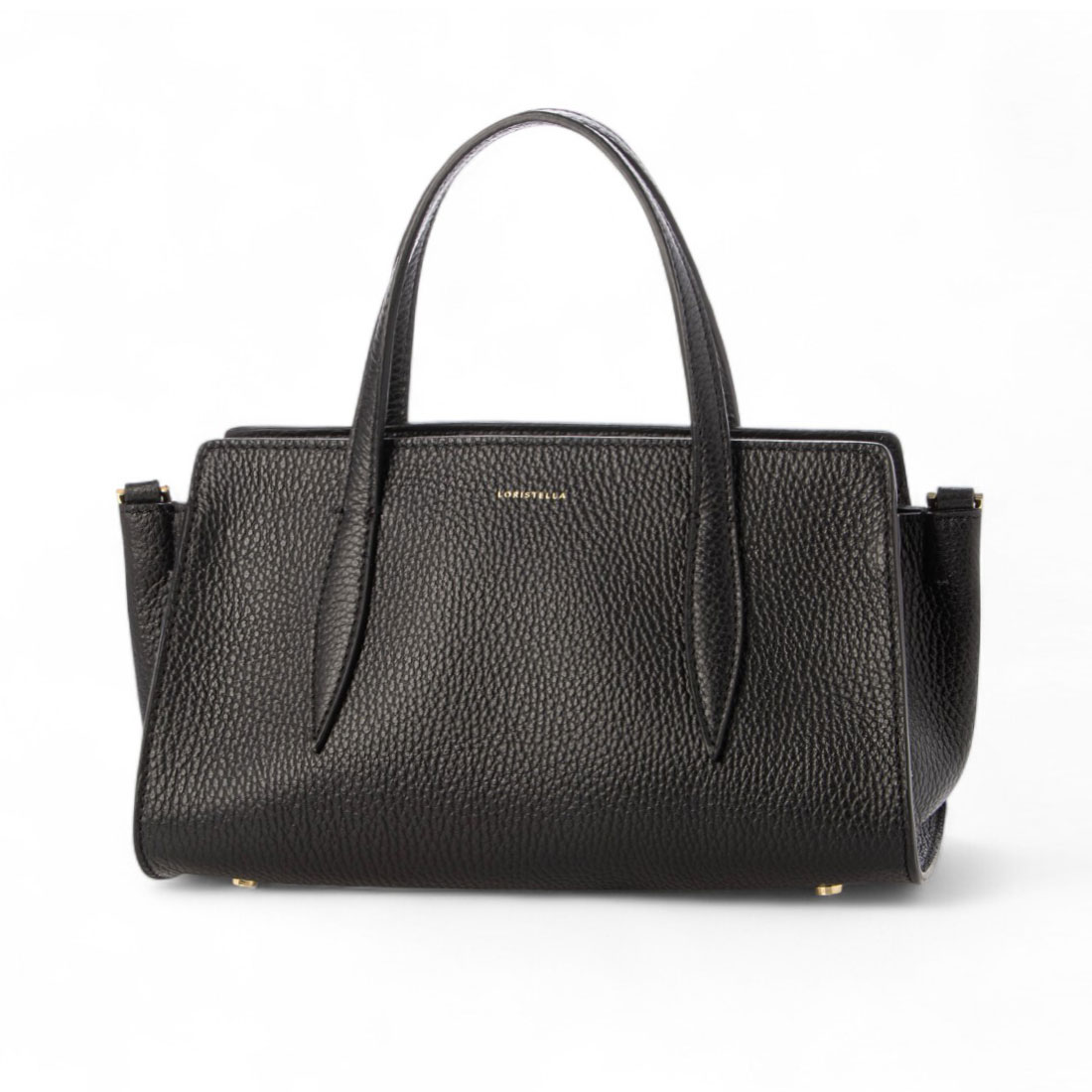 美品 LORISTELLA ロリステッラ レザートートバッグ ブラック ロリステッラ loristella バッグ レザー トートバッグ 2WAY