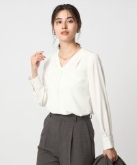 green label relaxing/肩タック Vネック ブラウス マシンウォッシャブル UVカット/508457227