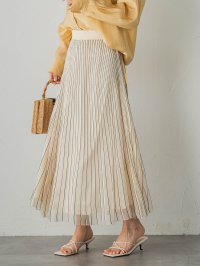 Droite Lautreamont/ドロワット ロートレアモン Droite lautreamont シアーストライプスカート≪手洗い可能≫/508457754