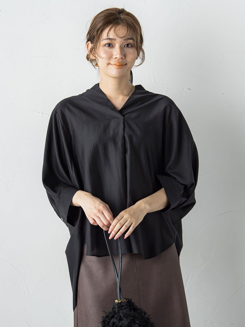 Droite lautreamont / ドロワットロートレアモン 【カタログ掲載】エステネージュコクーンシャツ≪洗濯機で洗える≫ ドロワット ロートレアモン Droite lautreamont エステネージュ