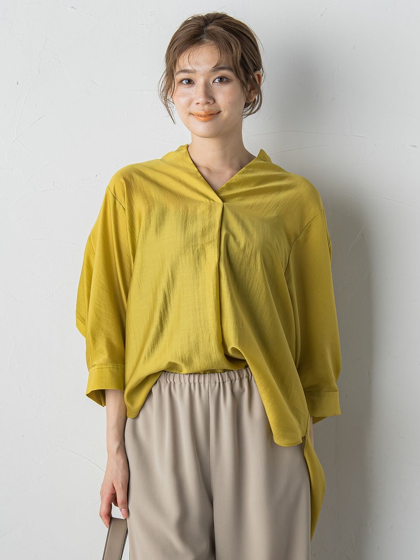 Droite lautreamont / ドロワットロートレアモン 【カタログ掲載】エステネージュコクーンシャツ≪洗濯機で洗える≫ Droite lautreamont（ドロワットロートレアモン）の「【カタログ