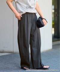 FRAMeWORK/≪予約≫ウォッシャブルTWストライプタックワイドパンツ/508457926