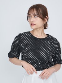 QUEENS COURT/クイーンズコート QUEENS COURT シアサッカーモノトーンドットブラウス≪手洗い可能≫/508458056