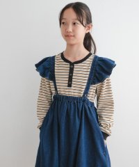 URBAN RESEARCH DOORS（Kids）/『WEB/一部店舗限定サイズ』ワッフルボーダーロングTシャツ(KIDS)/508458337