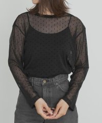 URBAN RESEARCH DOORS/mizuiro ind　mesh dots crew neck pullover/508458345