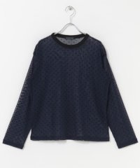 URBAN RESEARCH DOORS/mizuiro ind　mesh dots crew neck pullover/508458345