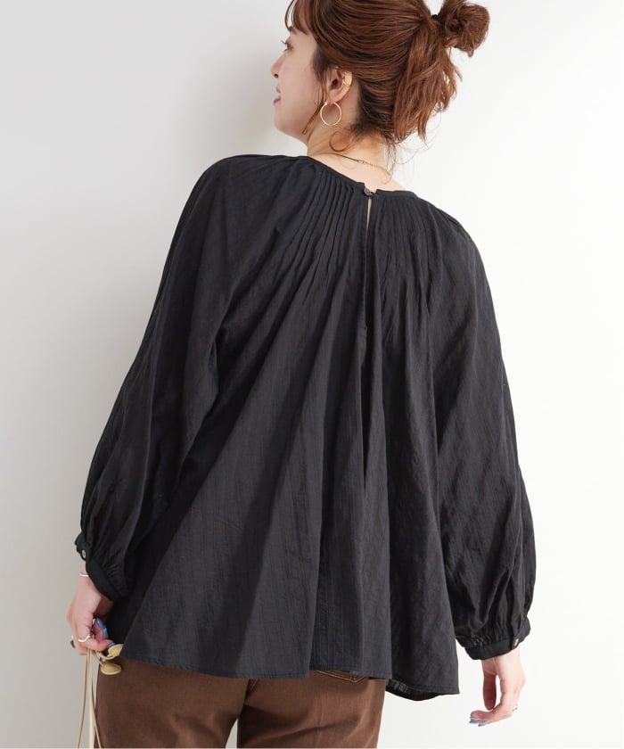 予約》手洗い可 / 2WAYドビーピンタックブラウス(508458389