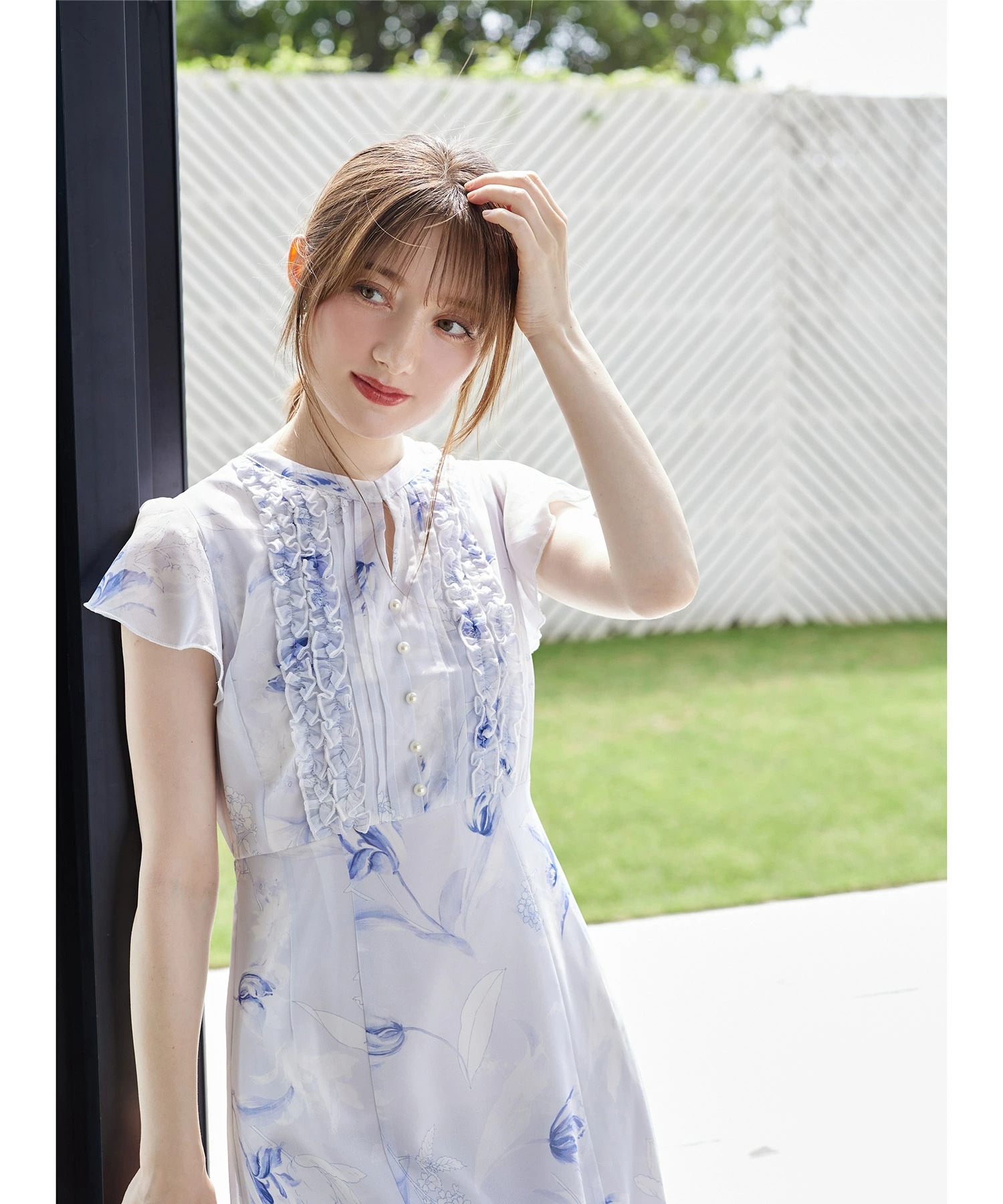 トッコクローゼット tocco closet ウエストリボン付きフリル